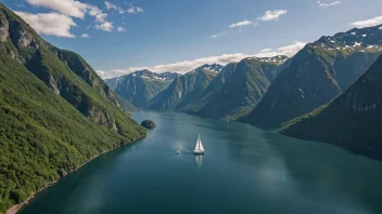 Et naturskjønt fjordlandskap med høye fjell og rolige vann.