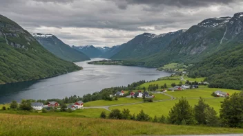 Et pittoreskt landskap av Rindal kommune i Trøndelag fylke.