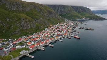 Flyfoto av Eidsvåg, en bydel i Bergen