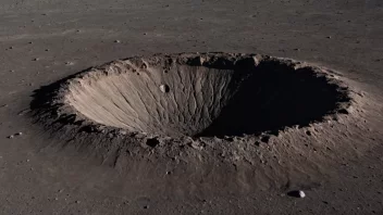 Et krater er en stor, rund fordypning i overflaten av en planet eller måne, ofte dannet av en vulkansk eksplosjon eller meteorittnedslag.