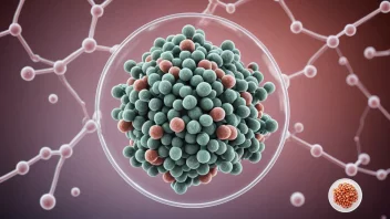 En illustrasjon av molekylstrukturen til streptomycin, med en bakgrunnsbilde av en petriskål som inneholder bakterier.