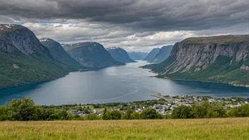 Et malerisk landskap av Kvinnherad kommune i Norge.