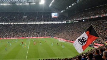 Et tysk fotballstadion som verts en Bundesliga-kamp.