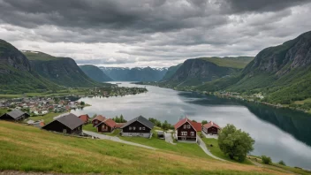 Et idyllisk bilde av Innvik, som viser stedets naturskjønnhet og kulturelle betydning.