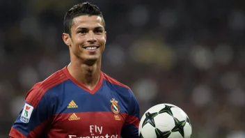 Ronaldo, en portugisisk profesjonell fotballspiller, kjent for sine imponerende ferdigheter, målscore og merittliste på klubb- og landslagsnivå.