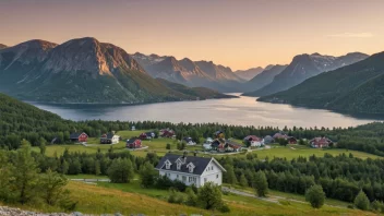 Et naturskjønt bilde av Berkåk i Midt-Norge.