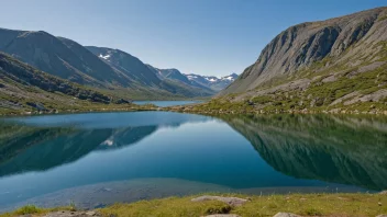 En storslagen utsikt over Ramsfjella i Norge.