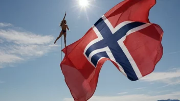 Et bilde som representerer begrepet grenseløshet og frihet, med et diskret norsk flagg i bakgrunnen.