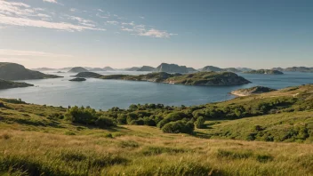 Et pittoreskt bilde av Gurskøy i Norge.