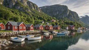 Et idyllisk bilde av Holmsbu, som viser dens naturskjønnhet og maritime atmosfære.