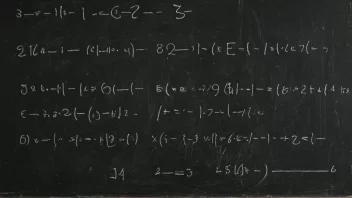 En matematisk ligning med tall og symboler på en tavle.