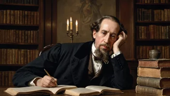 Et portrett av Charles Dickens, en berømt engelsk forfatter.