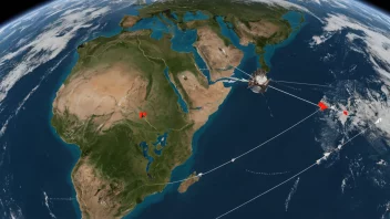 Et bilde som representerer en satellittstat, der et mindre land blir kontrollert av et større land.