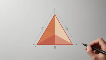 En geometrisk form som omformes til en triangel.