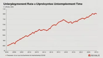 En graf som viser arbeidsledighetsrater over tid.