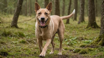 En Visla hund løper i en åker, med en ball i munnen, og viser frem sin evne til å apportere.