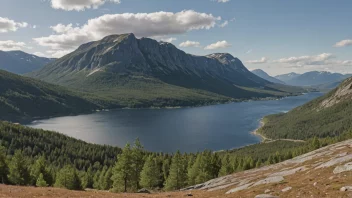 En majestetisk fjellvåk sittende på en gren, med sine skarpe øyne som skanner det omkringliggende landskapet.