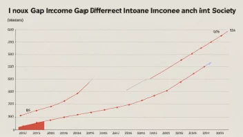 Et bilde som illustrerer begrepet inntektsgap, med en graf eller tabell som viser forskjellen i inntekt mellom ulike grupper i samfunnet.