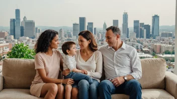 En familie med barn som sitter sammen, symboliserer endringene og reformene i familiepolitikken.