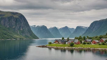 En malerisk utsikt over et norsk sted kalt Bjarkøs.