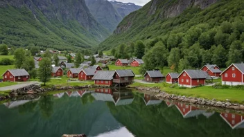 En landsby i Norge med et sterkt fellesskap og tradisjonelle hus.