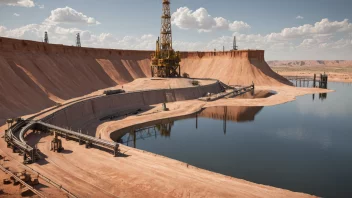 Et sandsteinsreservoar, en type geologisk reservoar som lagrer betydelige mengder olje, gass eller vann.