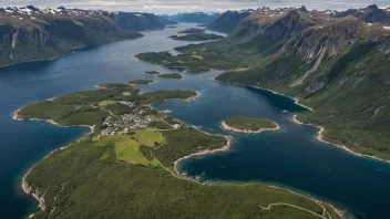 Flyfoto av Ramsund kommune