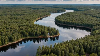 Et malerisk landskap av Småland, som viser dens naturskjønnhet og kulturarv.