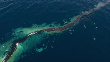 Et bilde av en oljeutslipp i havet, som viser den ødeleggende effekten på marint liv.