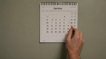 En person i en fengselscelle med en kalender på veggen.