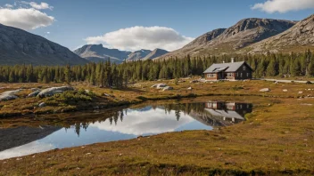 Rondvassbu, en fjellhytte i Rondane nasjonalpark, Norge