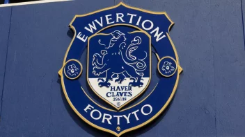 Everton fotballklubbens logo eller laget i aksjon.