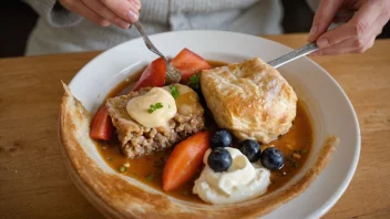 En appetittlig bild av en tradisjonell norsk rett eller en person som nyter en deilig snack