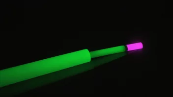 Et bilde som viser prosessen med fluorosens, der et materiale absorberer lys og deretter reemitterer det som fluorescerende lys.