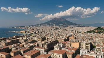 En naturskjønn utsikt over Napoli, Italia.