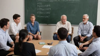 En gruppe mennesker som deltar i et folkehøyskolekurs, engasjert i en diskusjon og lærer av hverandre.