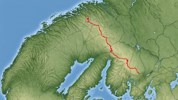 Et kart over Norge som viser grensekommunene