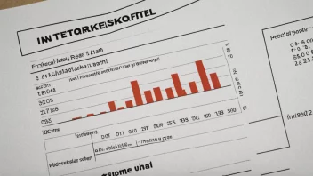 En økonomisk rapport med et fremhevet avsnitt som viser inntekt over tid.