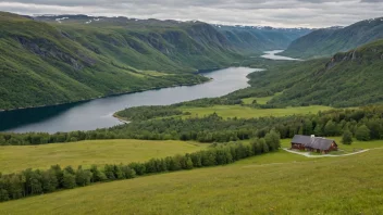 Et malerisk landskap av Undrumsdals, som viser dens naturskjønnhet.