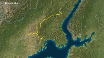 En illustrasjon av en norsk kommune med et fremhevet område som representerer et jordskiftesokn.