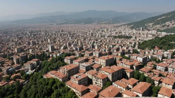 Et panoramabilde av Bursa, som viser byens rike historie og naturskjønnhet