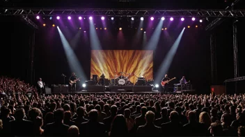 En musikkscene med et band som spiller live på scenen.