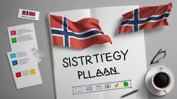 En illustrasjon av en forretningsstrategi med fire spesifikke mål eller hensikter.