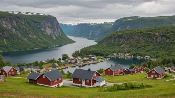 Et malerisk landskap av Husby, Norge.