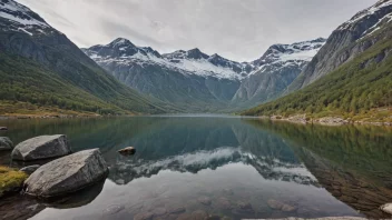 En storslagen utsikt over Norefjells fjellområde i Norge.