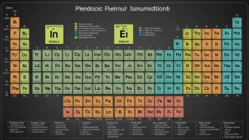 Et bilde av periodesystemet med indium fremhevet, omgitt av illustrasjoner av skjermer og elektroniske enheter.