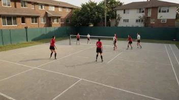 Et volleyballag i aksjon, med spillere som slår og blokkerer ballen