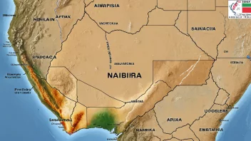 Et kart som viser regionene hvor afrikaans snakkes