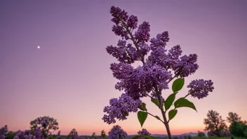 Et vakkert bilde av en lilla blomst i full blomst, mot en myk, pastellfarget bakgrunn.