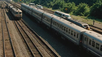 Et tog med flere vogner og personale i en transportoperasjon